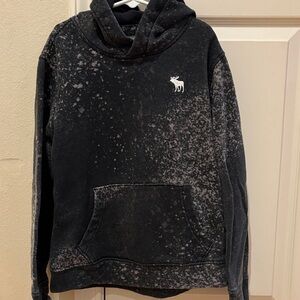 Abercrombie Kids 9-10 Black and Gray Splatter Hoodie